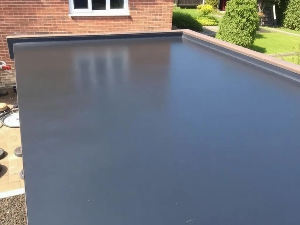 Modern EPDM flat roof system on a rear extension in Essex